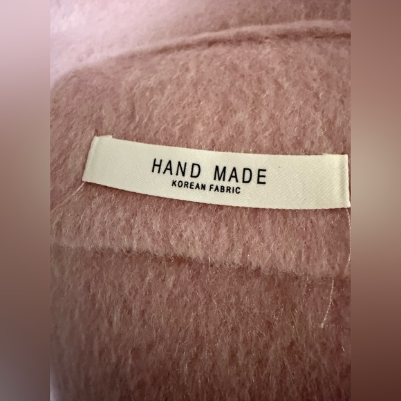 Elegant Pink Double-Breasted Women's wool Coat S - Picture 4 of 5